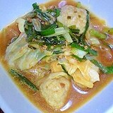 麻婆豆腐の素で!肉だんごとキャベツの麻婆炒め